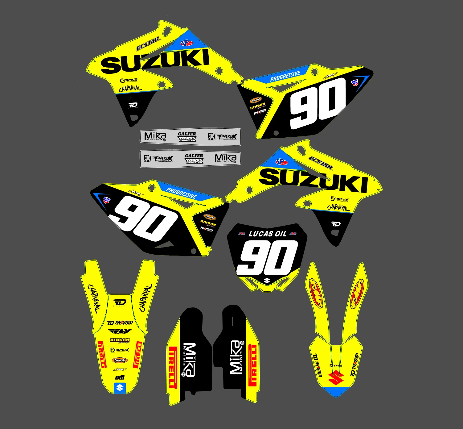 kit déco suzuki 250 rmz (2010 2018) progressive