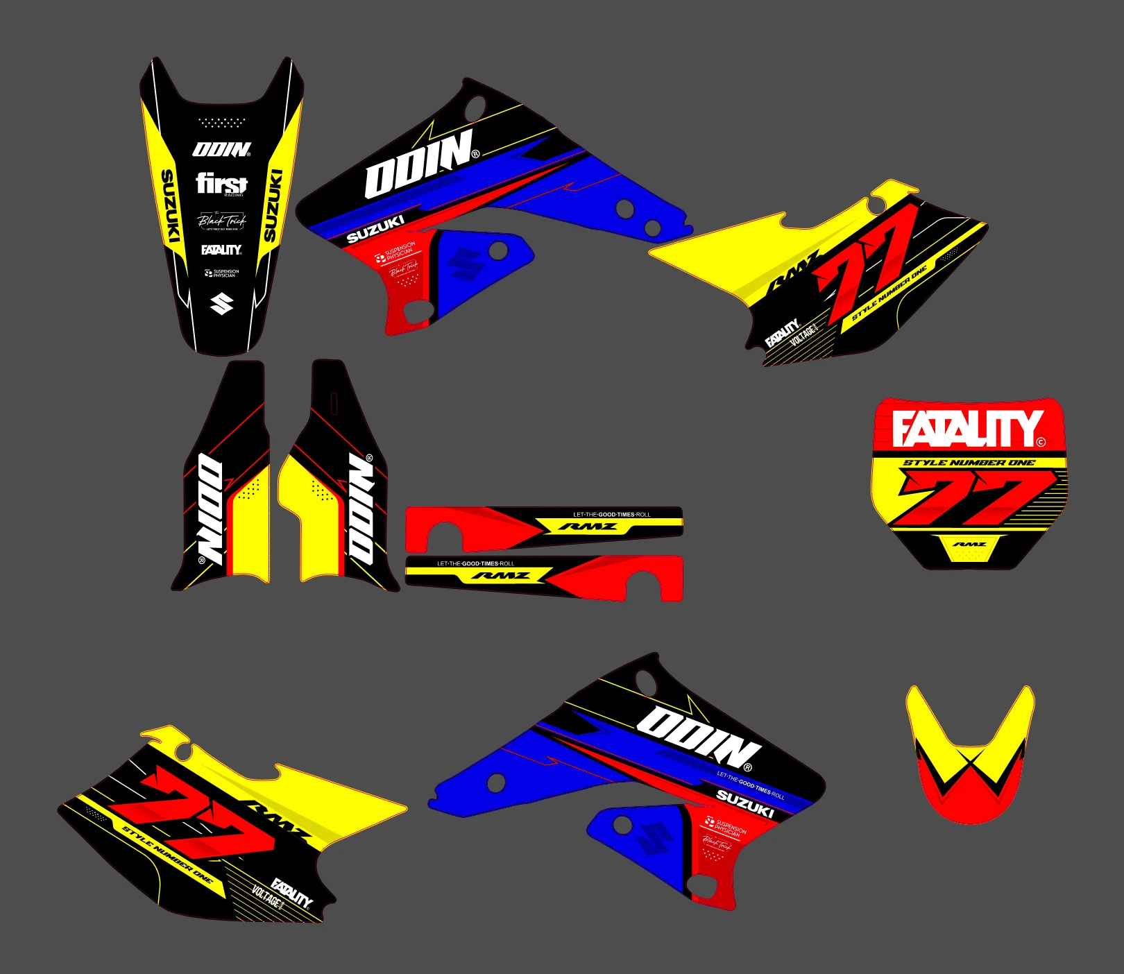 kit déco suzuki 250 rmz (2004 2006) odin