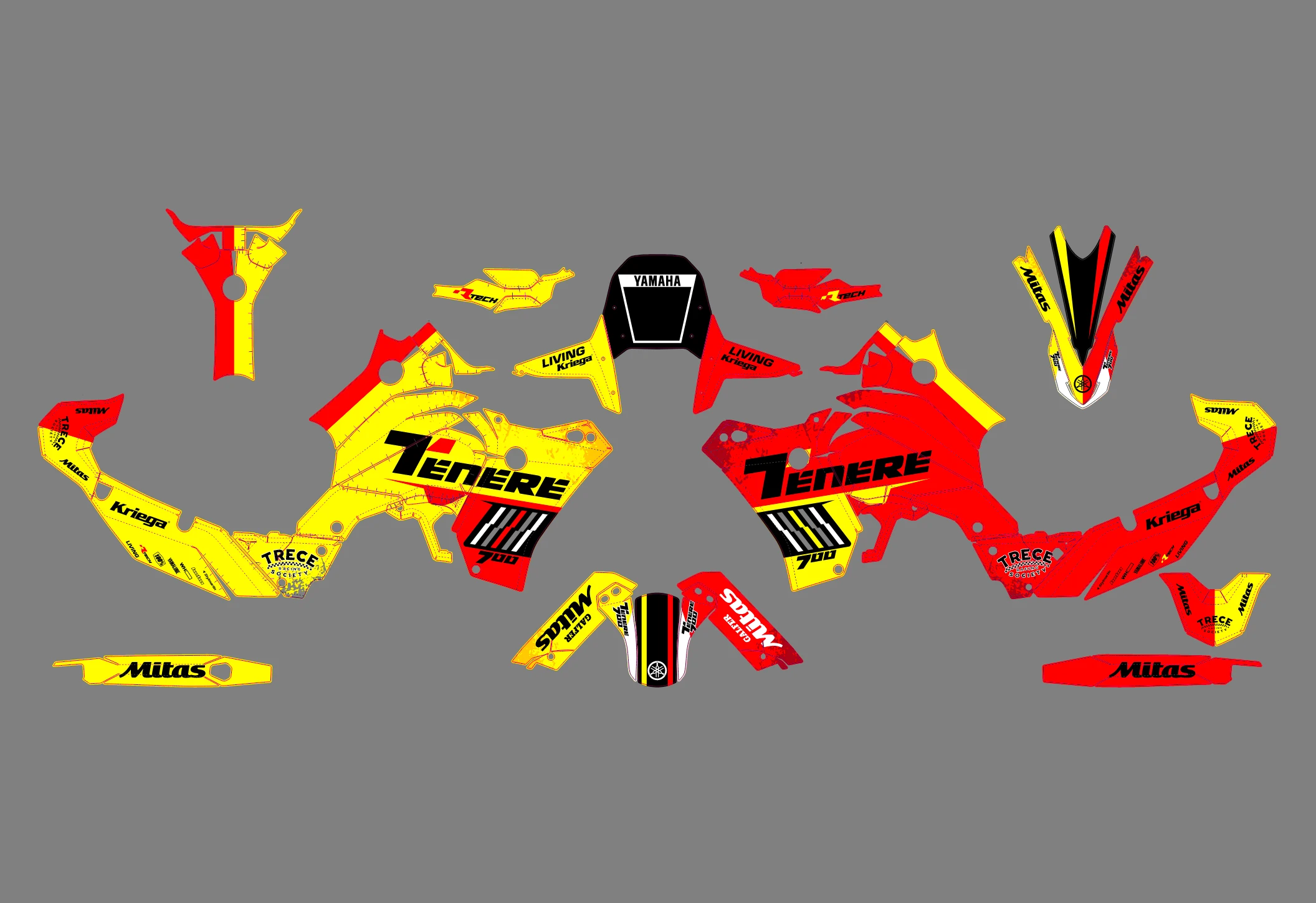 kit déco yamaha 700 tenere bi color