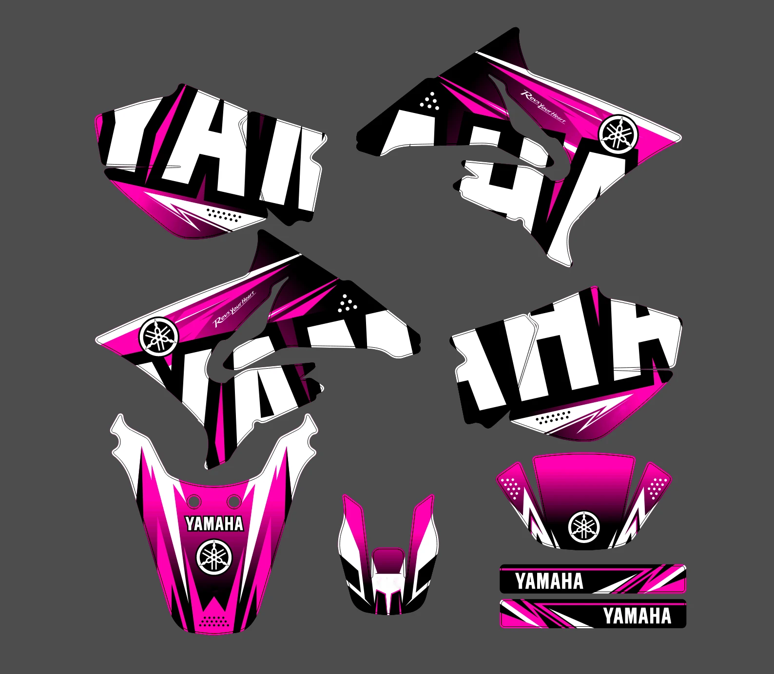 kit déco yamaha dt 50 – loop rose