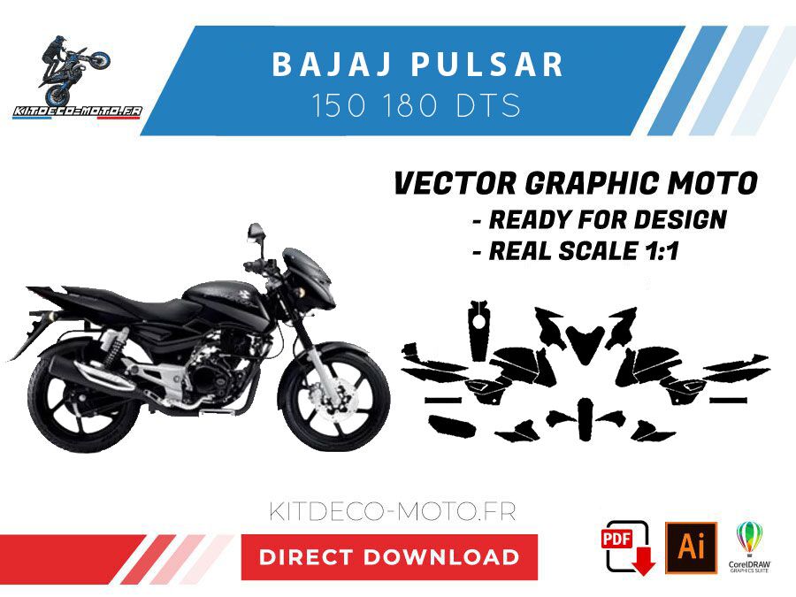 template bajaj pulsar 150 / 180 dts vector