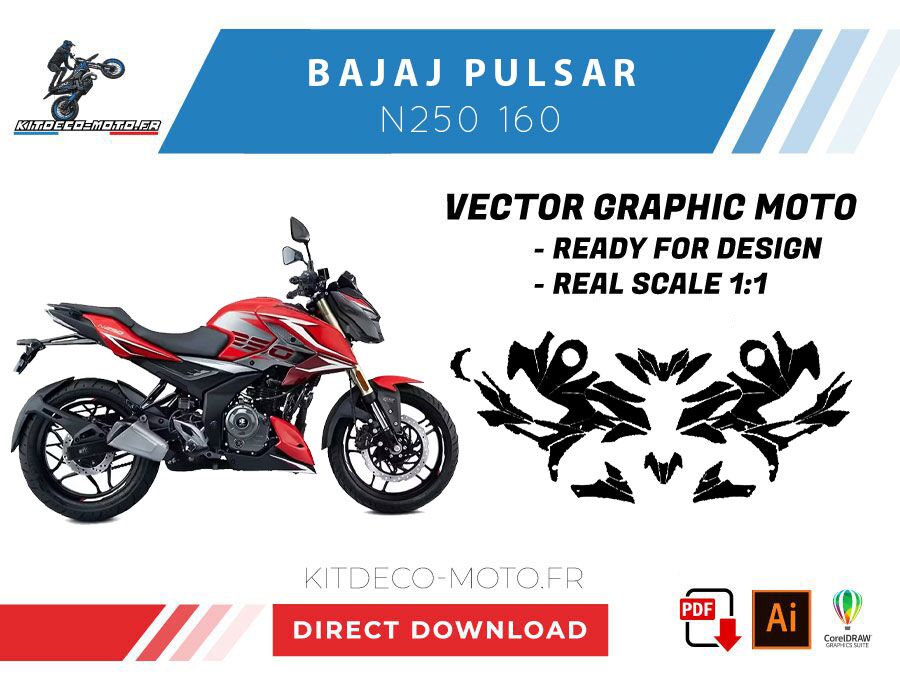 template bajaj pulsar n250 / 160 vector