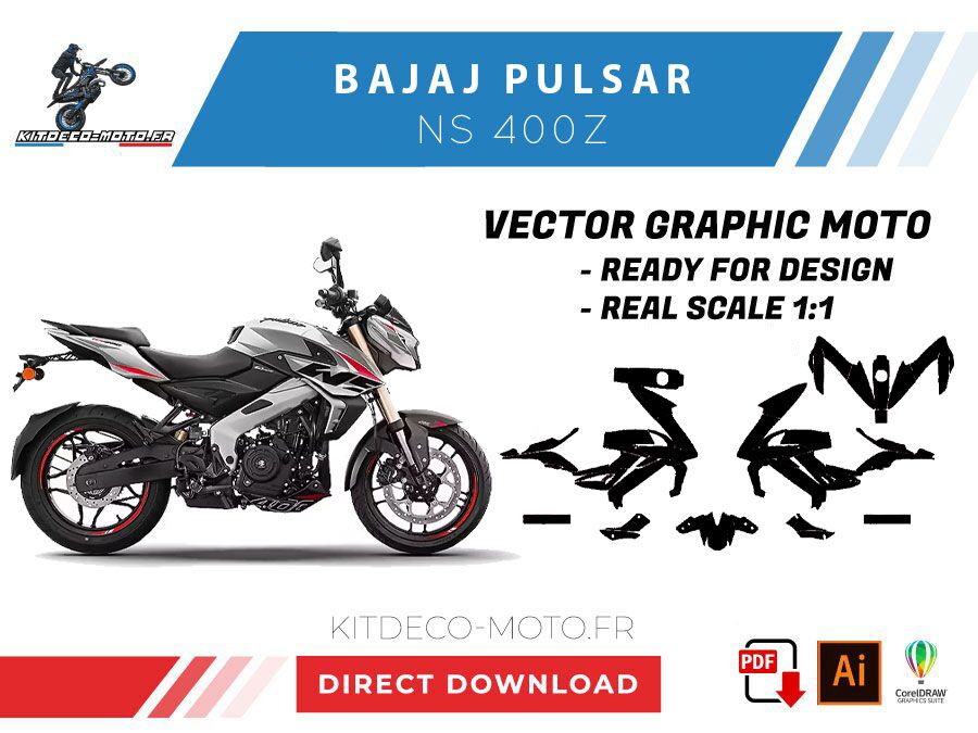 template bajaj pulsar ns 400z vector