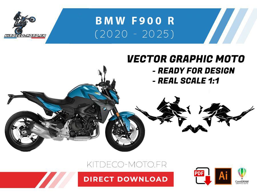 template bmw f900 r (2020 2025) vector