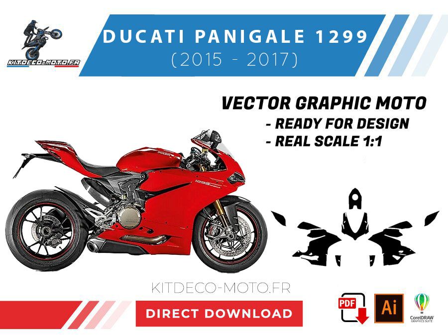 template ducati panigale 1299 (2015 2017) vector