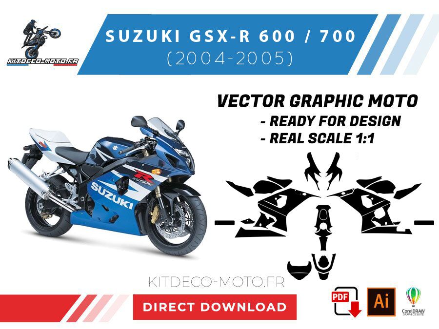 template suzuki gsx r 600 / 750 (2004 2005) vector