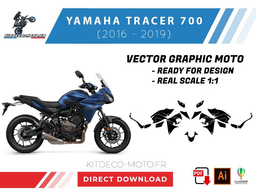 template yamaha tracer 700 (2016 2019) vector