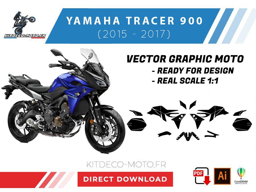 template yamaha tracer 900 (2015 2017) vector