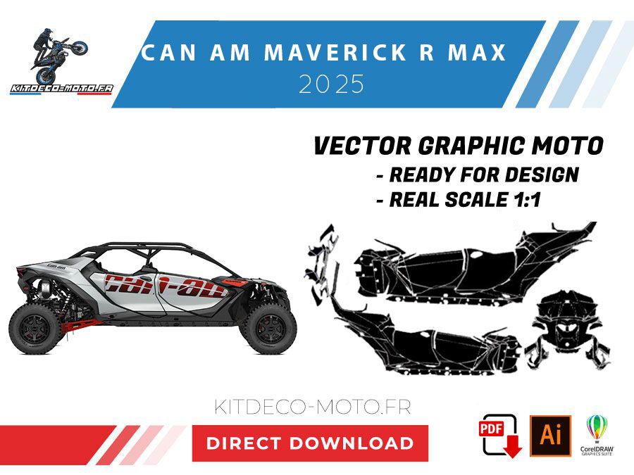 template can am maverick r max (2025) vector