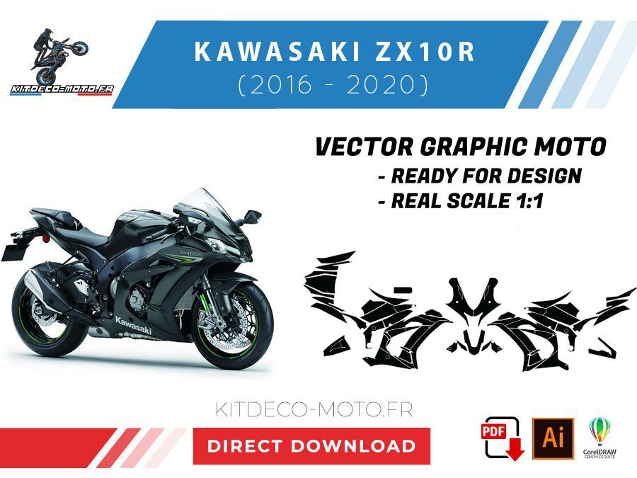template kawasaki zx10r (2016 2020) vector