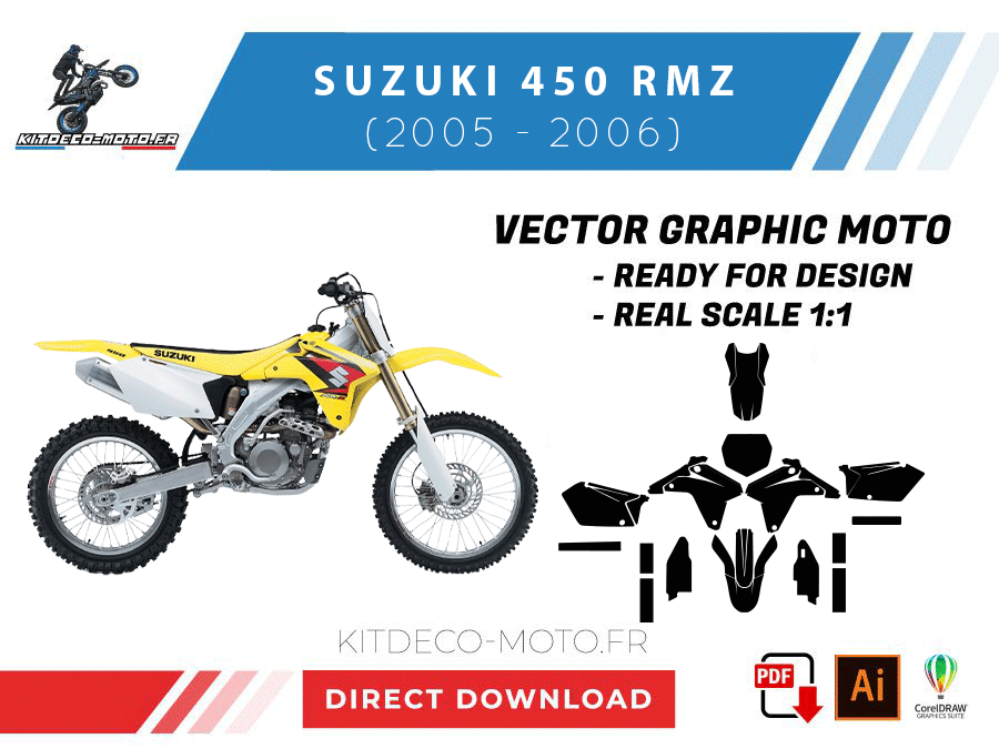 template suzuki 450 rmz (2005 2006) vector