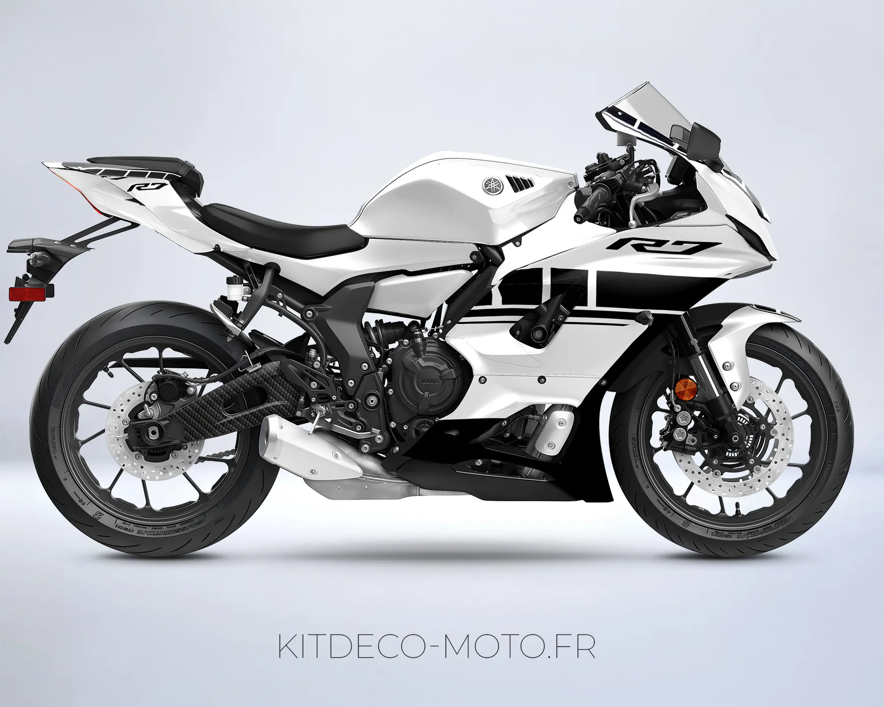 kit déco yamaha r7 anniversaire blanc