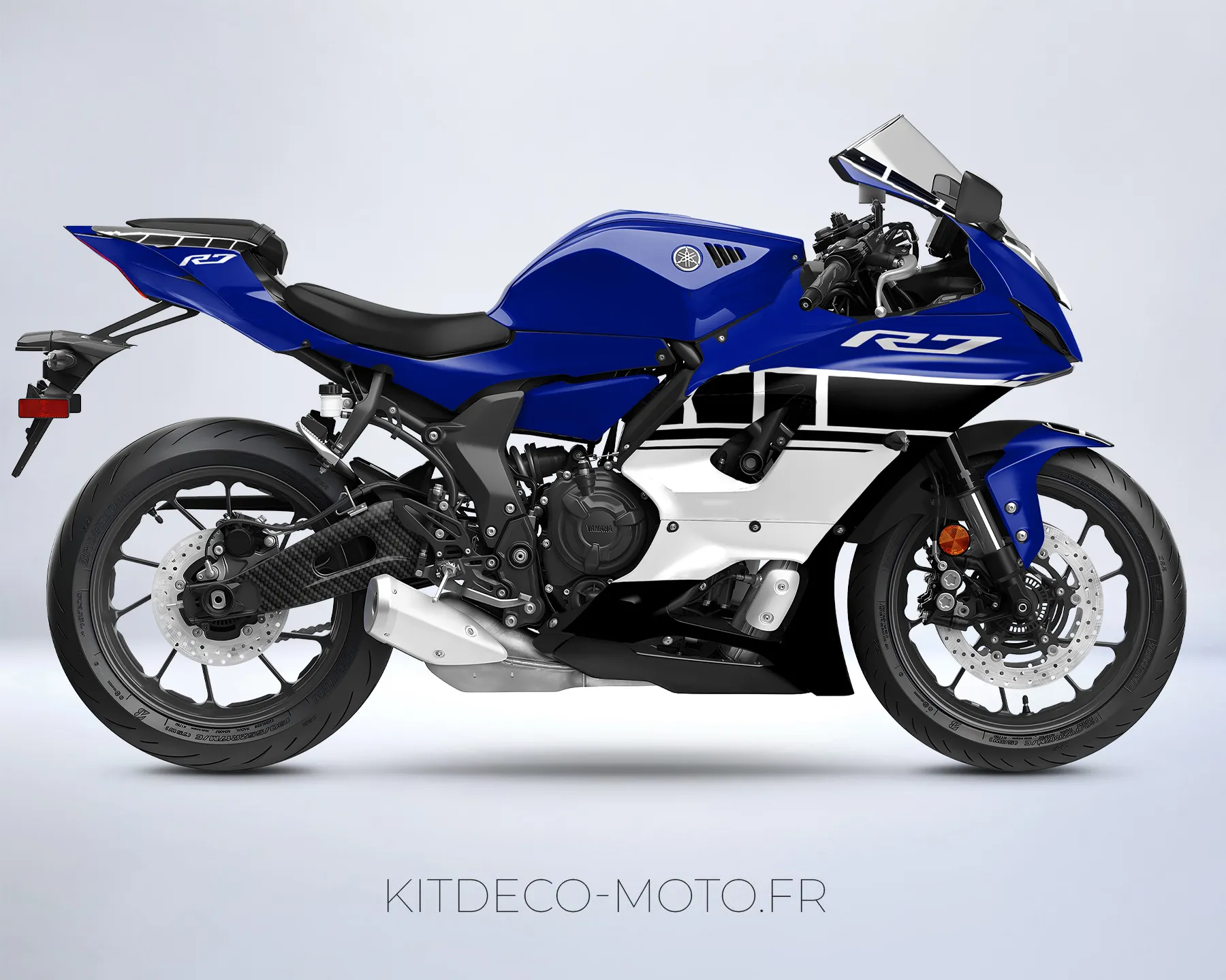 kit deco yamaha r7 anniversaire bleu