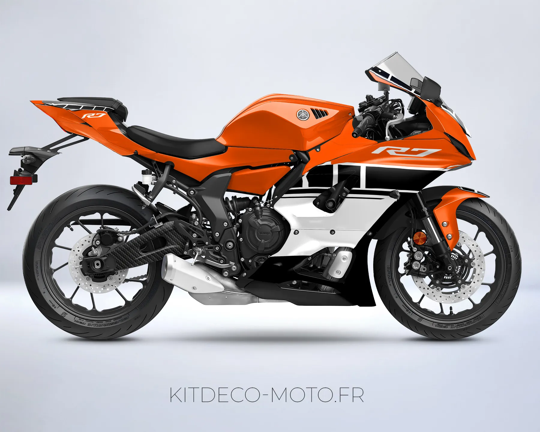 kit déco yamaha r7 anniversaire orange