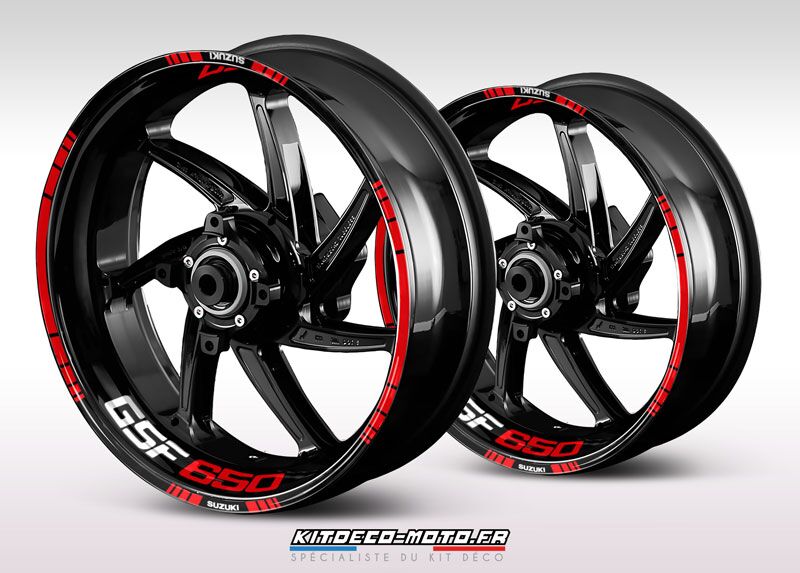 sticker jante moto suzuki gsf 650 rouge