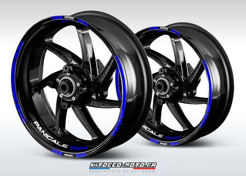 sticker jante moto ducati panigale 1199 bleu