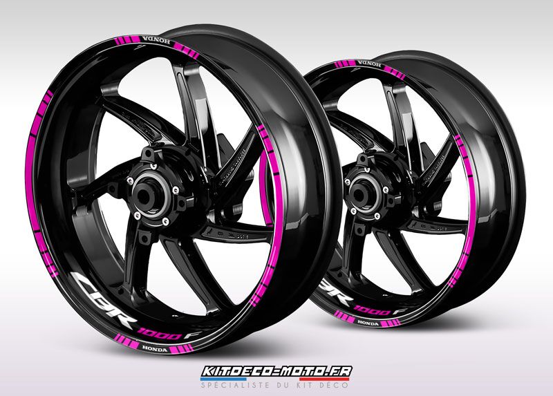 sticker jante moto honda cbr 1000f rose