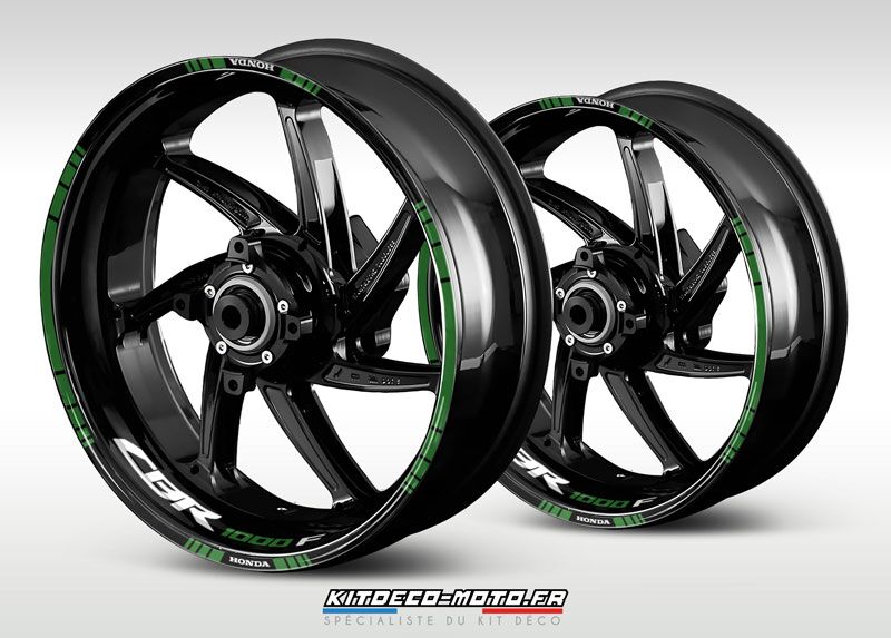 sticker jante moto honda cbr 1000f vert fonce