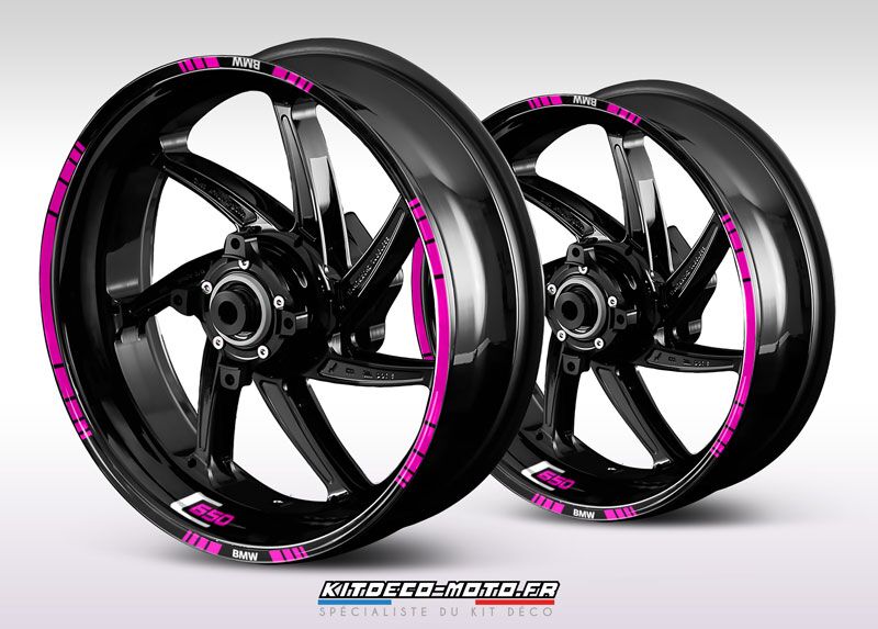 sticker jante moto bmw c650 rose