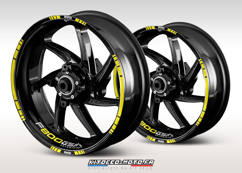 sticker jante moto bmw f800 gs adventure jaune