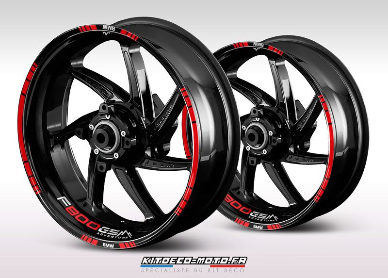 sticker jante moto bmw f800 gs adventure rouge