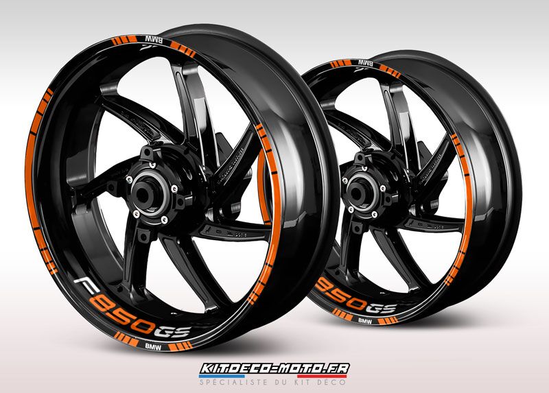 sticker jante moto bmw f850 gs orange