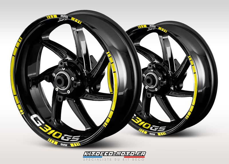 sticker jante moto bmw g 310 gs jaune