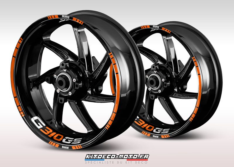 sticker jante moto bmw g 310 gs orange
