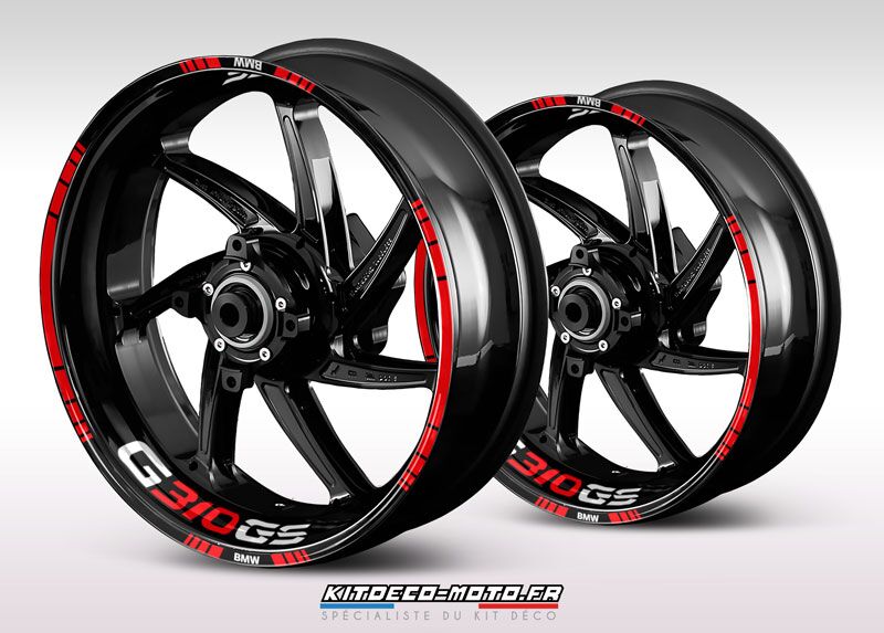 sticker jante moto bmw g 310 gs rouge