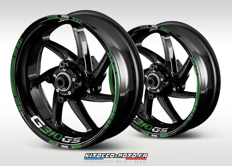 sticker jante moto bmw g 310 gs vert fonce