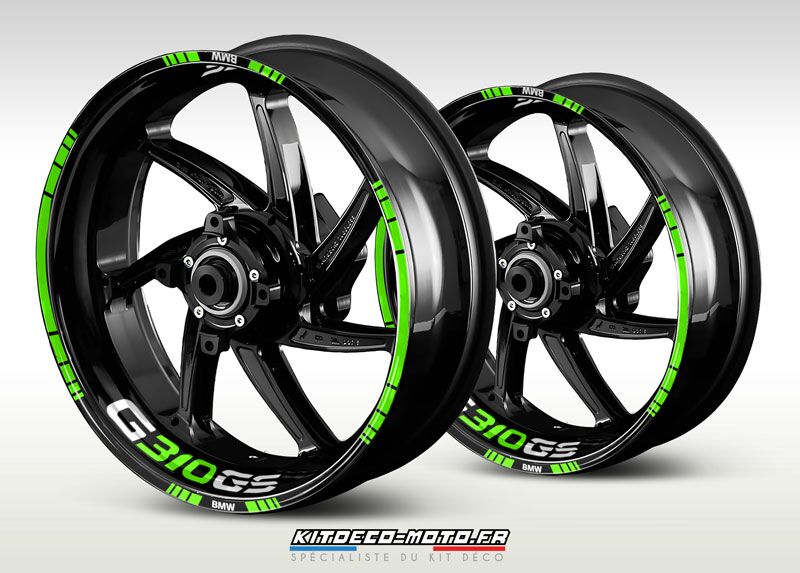 sticker jante moto bmw g 310 gs vert