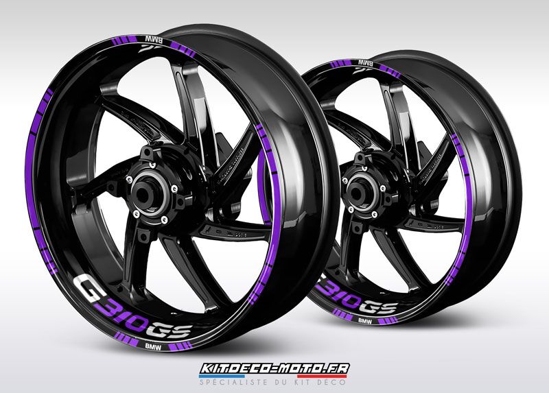 sticker jante moto bmw g 310 gs violet