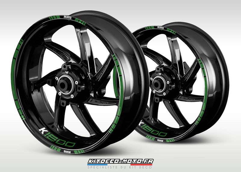 sticker jante moto bmw k1600 vert fonce
