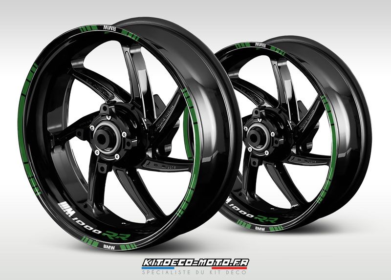 sticker jante moto bmw m 1000 rr vert fonce