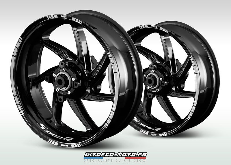 sticker jante moto bmw s 1000 r blanc