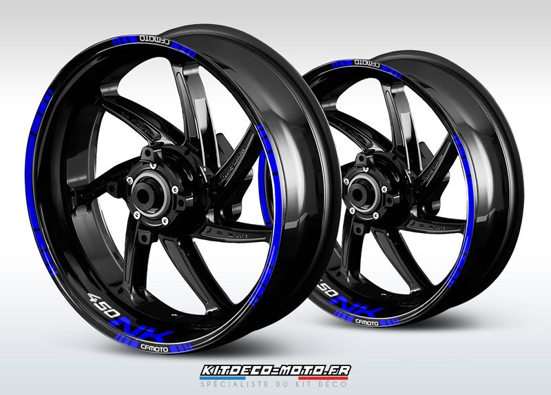 sticker jante moto cf moto 450 nk bleu