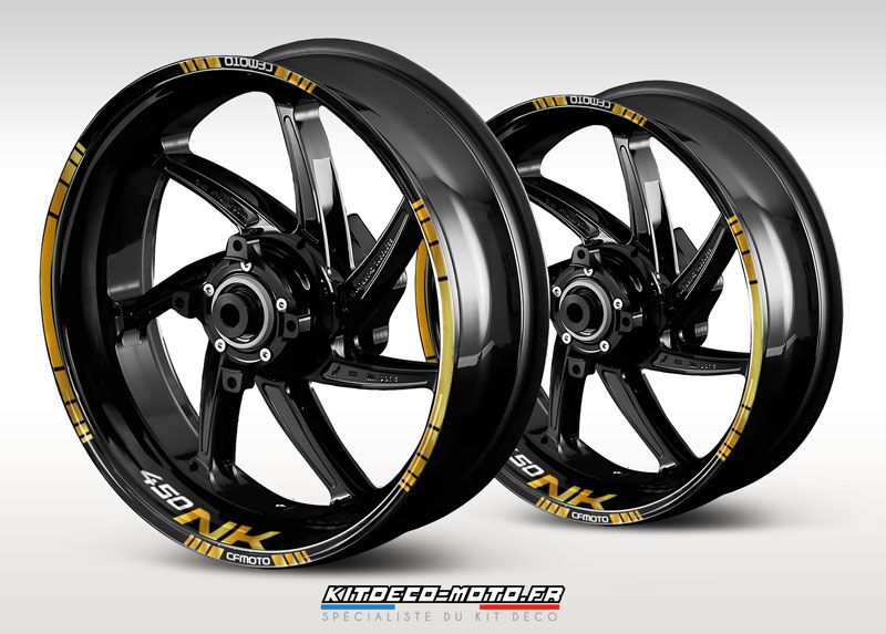 sticker jante moto cf moto 450 nk or