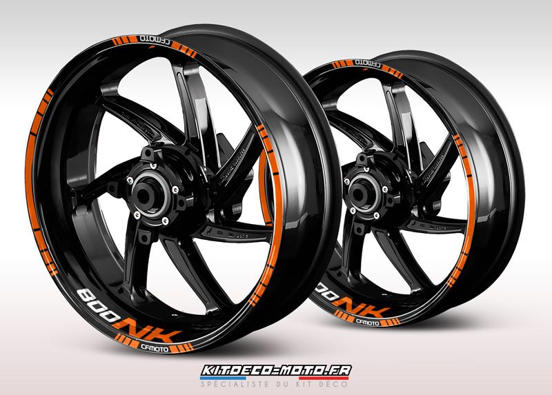 sticker jante moto cf moto 800 nk orange