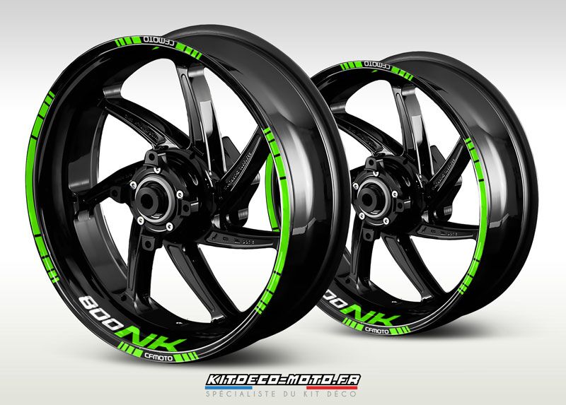sticker jante moto cf moto 800 nk vert