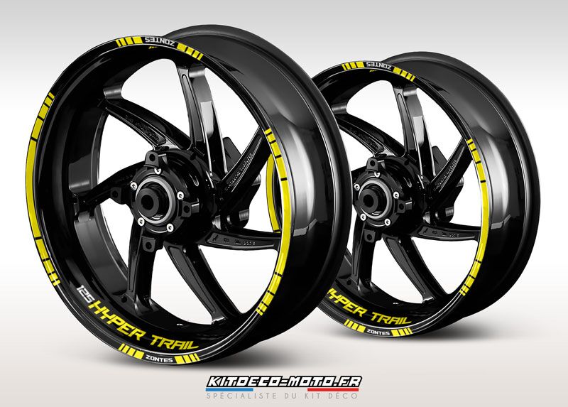 sticker jante moto zontes 125 hyper trail jaune