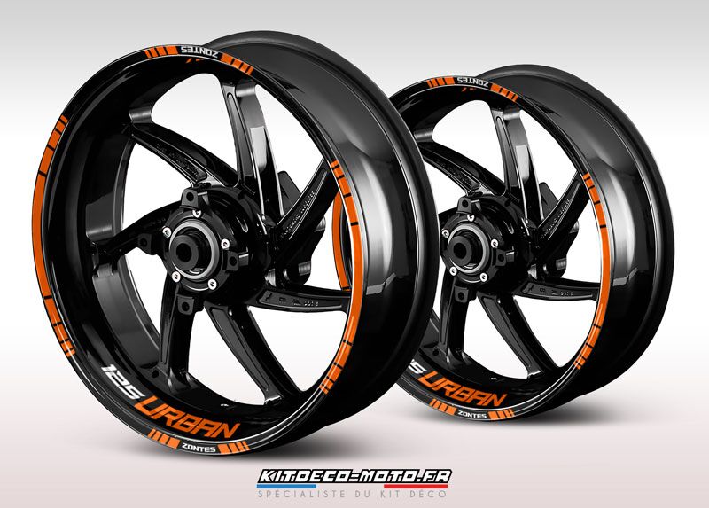 sticker jante moto zontes 125 urban orange