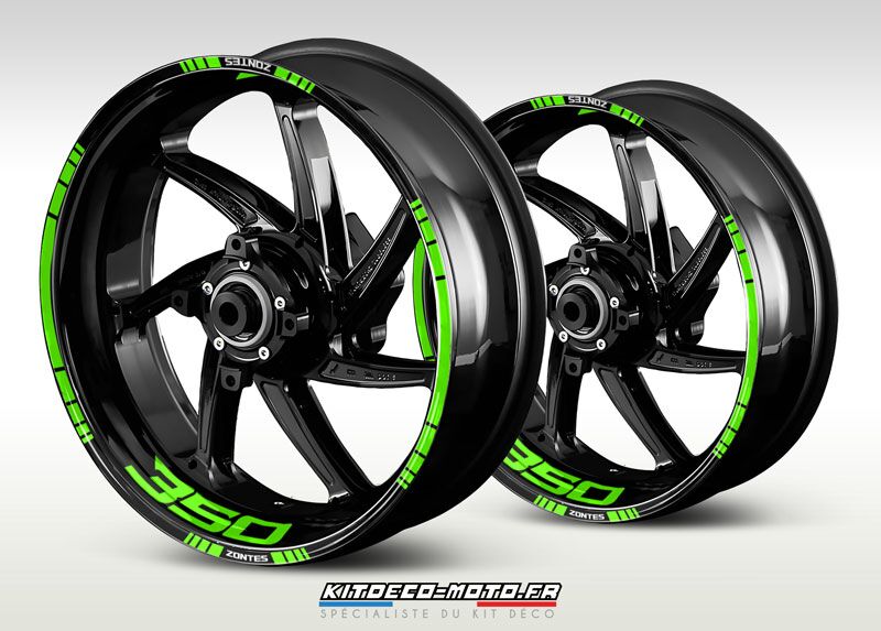 sticker jante moto zontes 350 vert