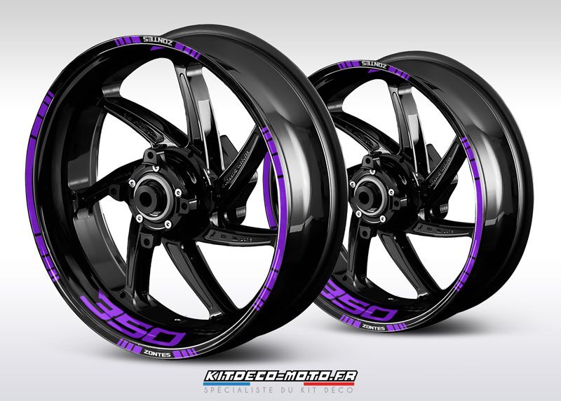 sticker jante moto zontes 350 violet
