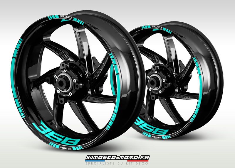 sticker jante moto zontes 368 cyan