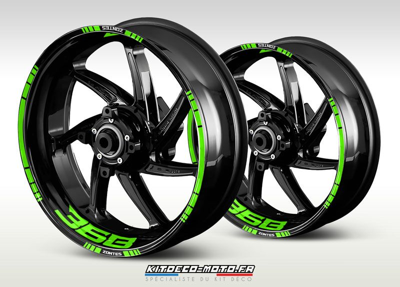 sticker jante moto zontes 368 vert