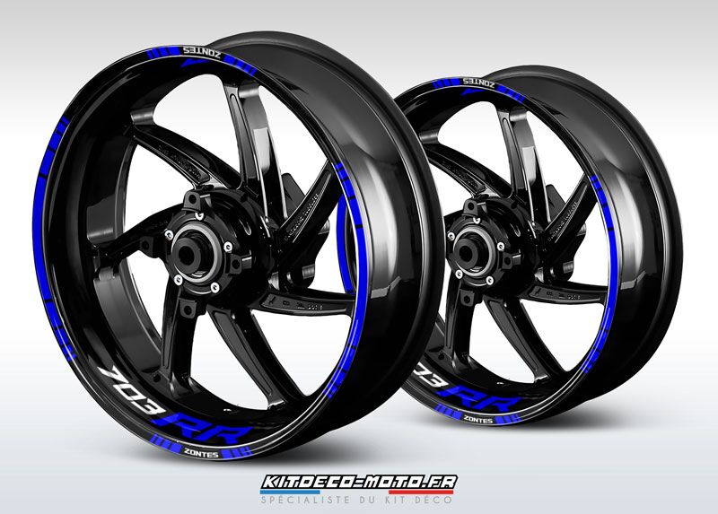 sticker jante moto zontes 703 rr bleu