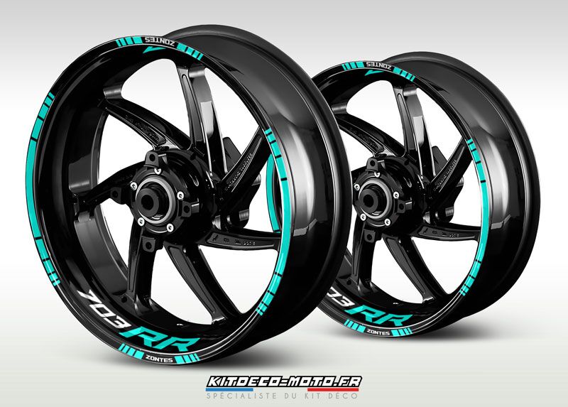 sticker jante moto zontes 703 rr cyan