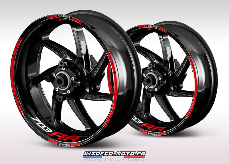 sticker jante moto zontes 703 rr rouge