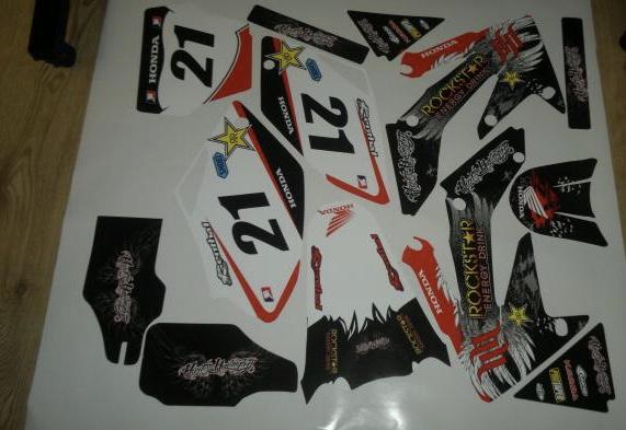Kit DÉco Honda Crf 250 2004 2005 Rockstar