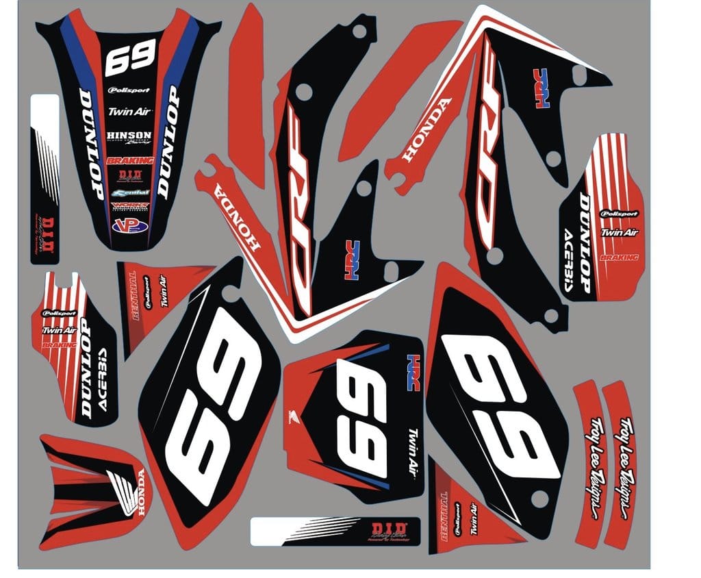 Kit DÉco Honda Crf 450 2008 Red